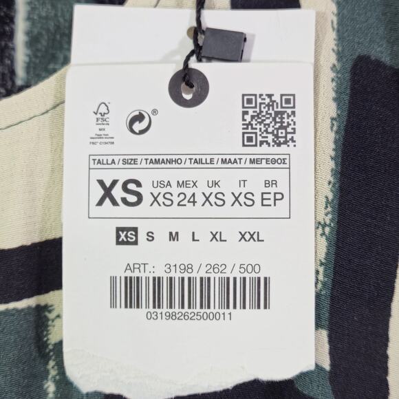 NEW Zara Women’s Dress Statement Print Modern Bold Pattern Wearable Art XS - Picture 13 of 13